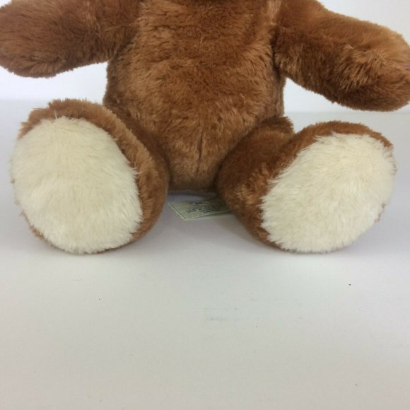 Build A Bear Brown Puppy Dog Plush 15" Stuffed Animal White Eye Patch Tongue Out - Picture 4 of 11